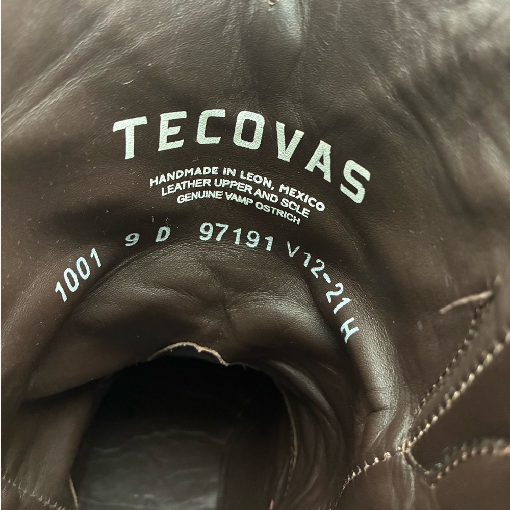 Men's Tecova Ostrich Leather the Duke cowboy boots. - Picture 5 of 6